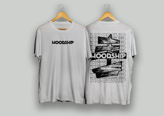 Woodship T-Shirt "Classic" in black and white (Organic & Fairtrade)