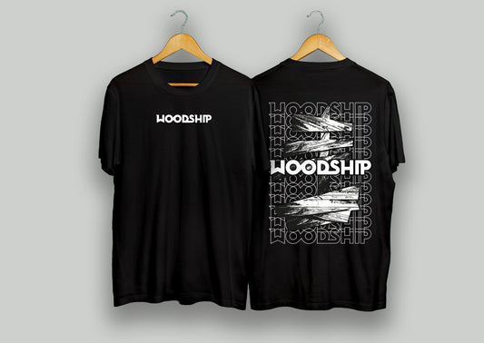 Woodship T-Shirt "Classic" in black and white (Organic & Fairtrade)
